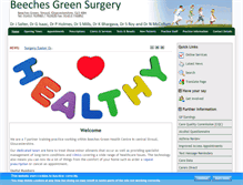 Tablet Screenshot of beechesgreensurgery.co.uk